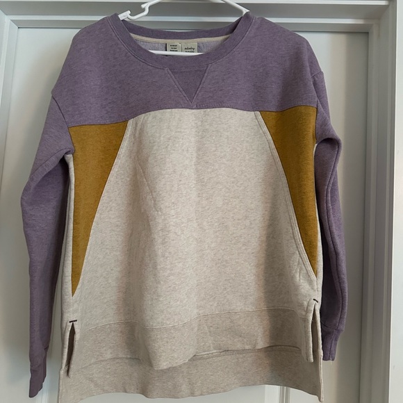 Saturday Sunday Colorblock Crew Neck Sweater - Picture 2 of 4